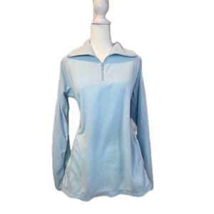 Sky Blue Columbia Quarter-Zip Fleece Sweatshirt